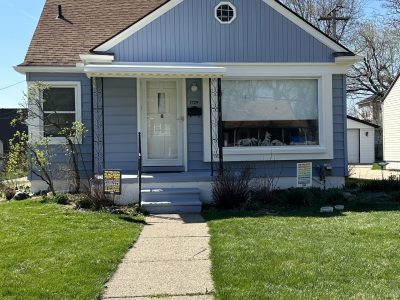 Blue house exterior refresh