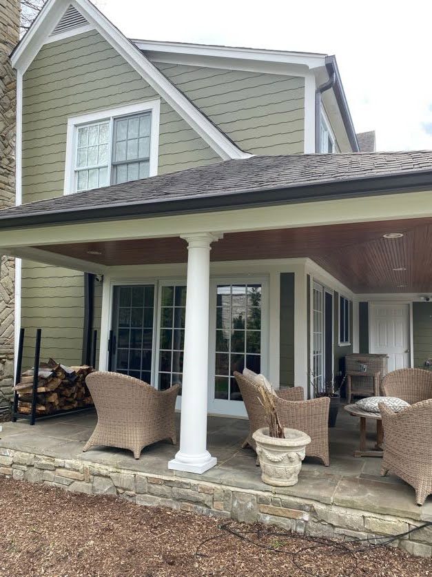 Green home porch after paint refresh Preview Image 3