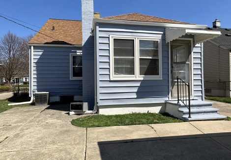 Blue house exterior paint refresh