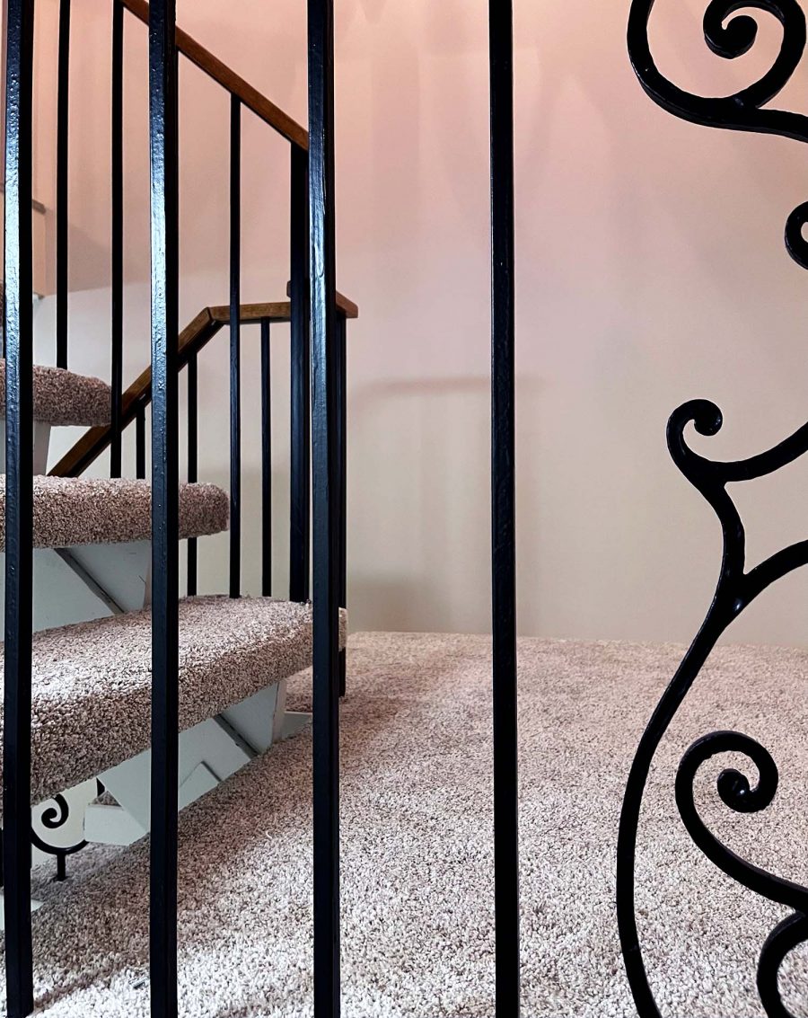 basement stair rails painted blackiron Preview Image 1