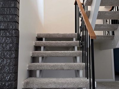 basement stairs after
