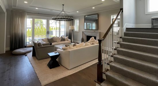 living room after painting in Connecticut