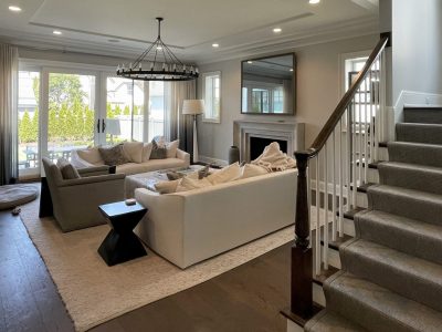 living room after painting in Connecticut