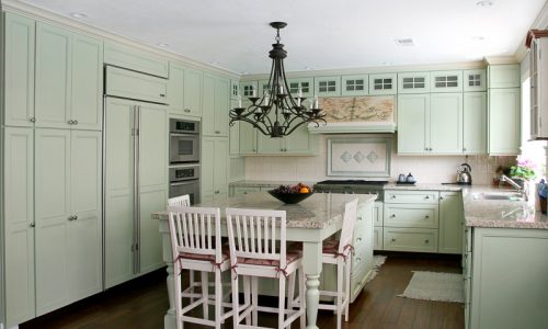 Country Kitchen Cabinets Painted Green