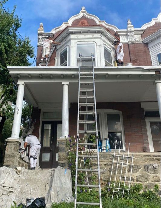 philly exterior painting in progress