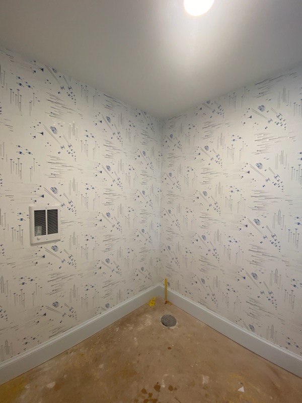 walls after wallpaper installation