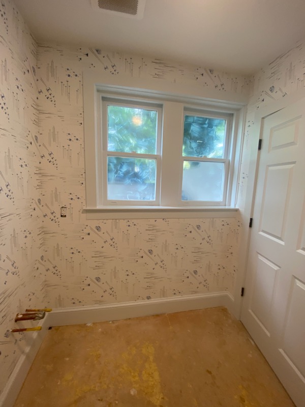 walls after wallpaper installation