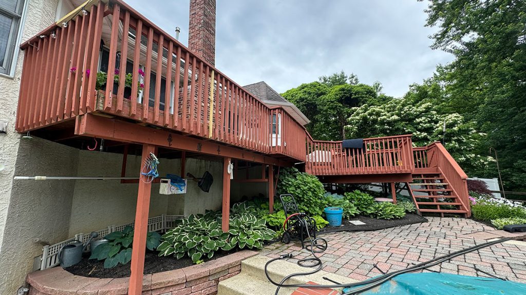 deck painting jenkintown pa (before)