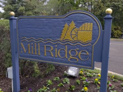 Mill Ridge Sign - after repainting
