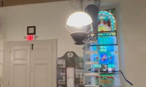 Painter on Ladder (During)