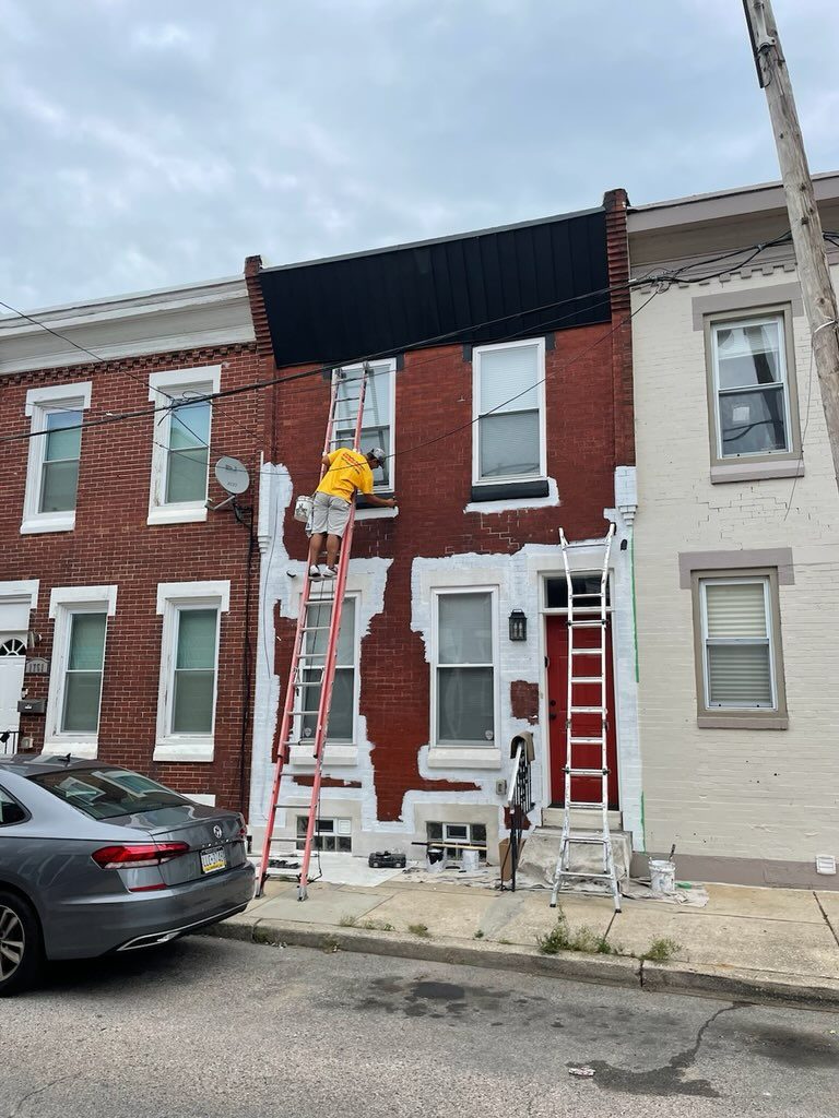 philadelphia home painting in progress Preview Image 1