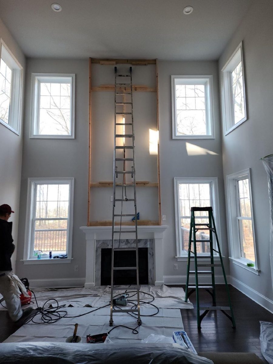 Fireplace Wall Design - In Progress Preview Image 2