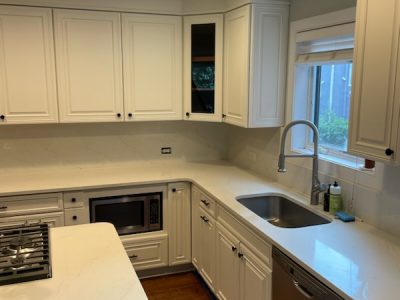 kitchen cabinets after repainting