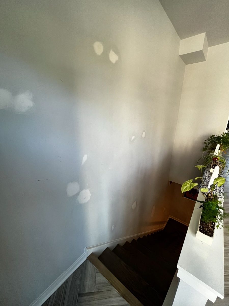 drywall repair and wallpaper installation project in progress Preview Image 4