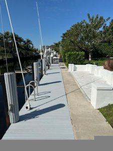 Dock after being painted