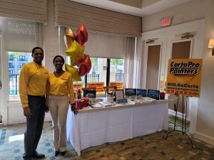 Cynthia and Gerard at expo table