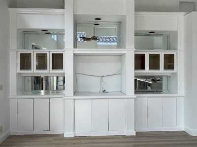 family room cabinetry built-in painting