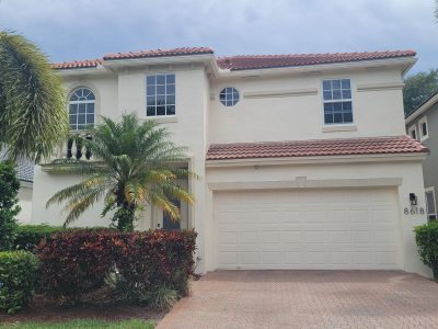 beige and white painted florida home