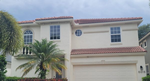 beige and white painted florida home