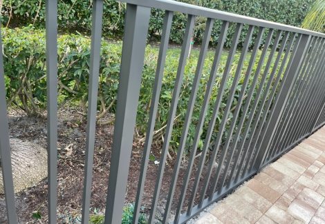 finished painted fence