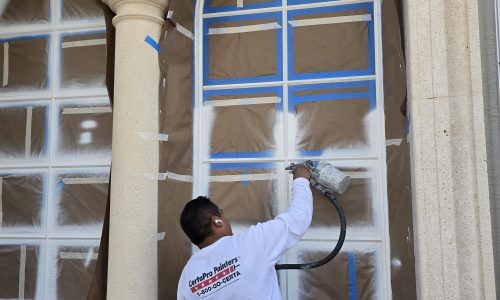 Aluminum Window Painting During