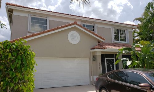 house with painted beige exterior