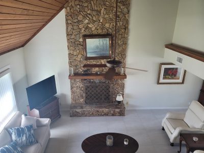 painted fireplace mantle and walls house painters