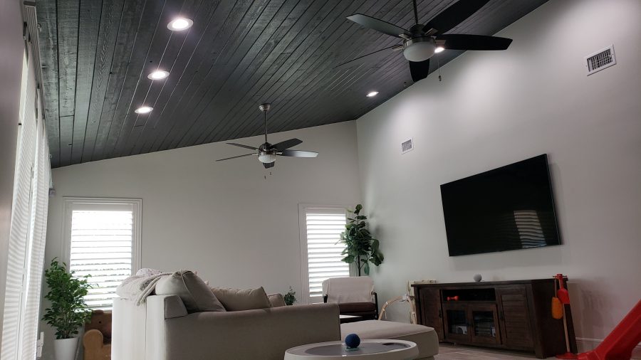 gray ceiling and white walls painted Preview Image 1