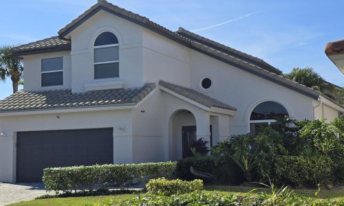 White & Brown House Exterior Painting Project