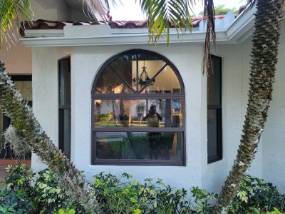 Black Stucco & Aluminum Door and Window