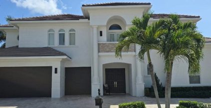 White & Brown House Exterior