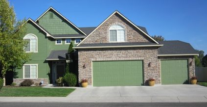 Beautiful Green Exterior House Painted in Meridian ID ...