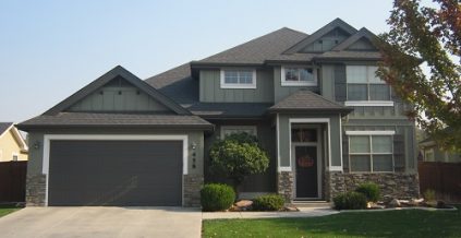 White Trim Accents on Grey Exteriors in Meridian ID ...