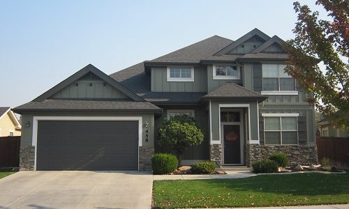 Green and Gray Exterior Painting