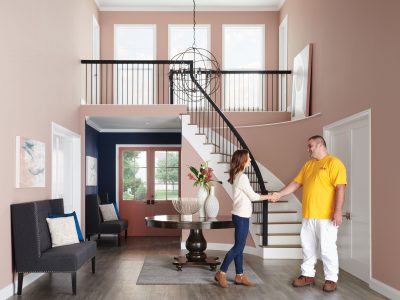 getting estimate in foyer of home