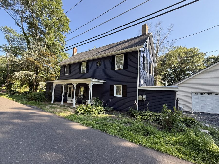 deep blue siding with white and black trim Preview Image 3