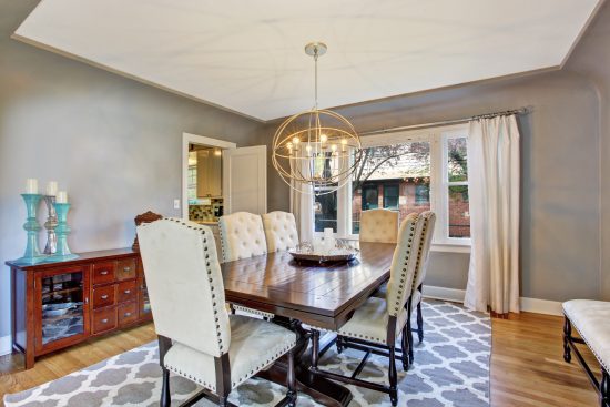 gray modern dining room