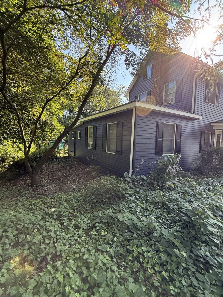 home with deep blue siding with black shutters Preview Image 5