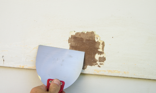 Exterior scraping of paint