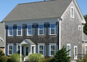 Gray house with shingles