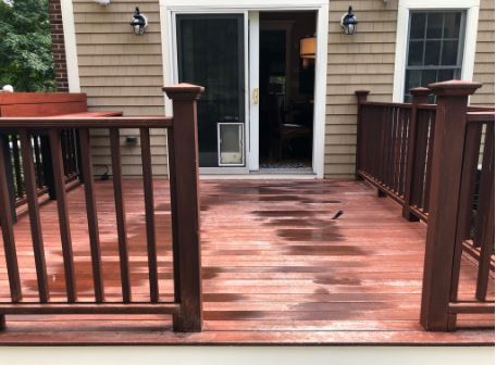drying deck after power wash
