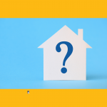 White illustration of a home with question mark in the middle