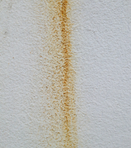 Yellow stain on wall