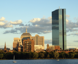 Boston skyline including the Prudential Center