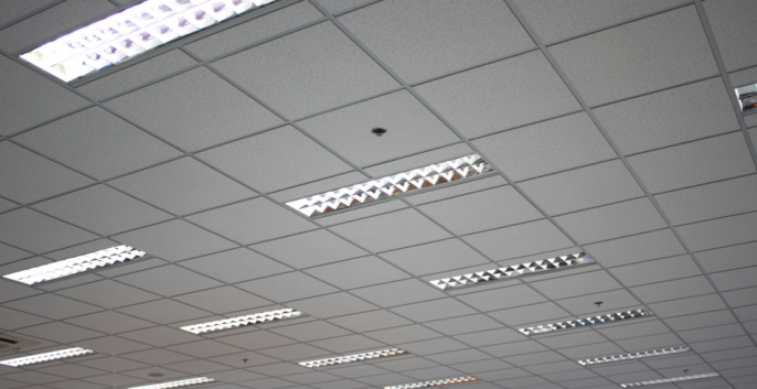 Check out our Painting to Acoustic Tiles in Drop Ceilings