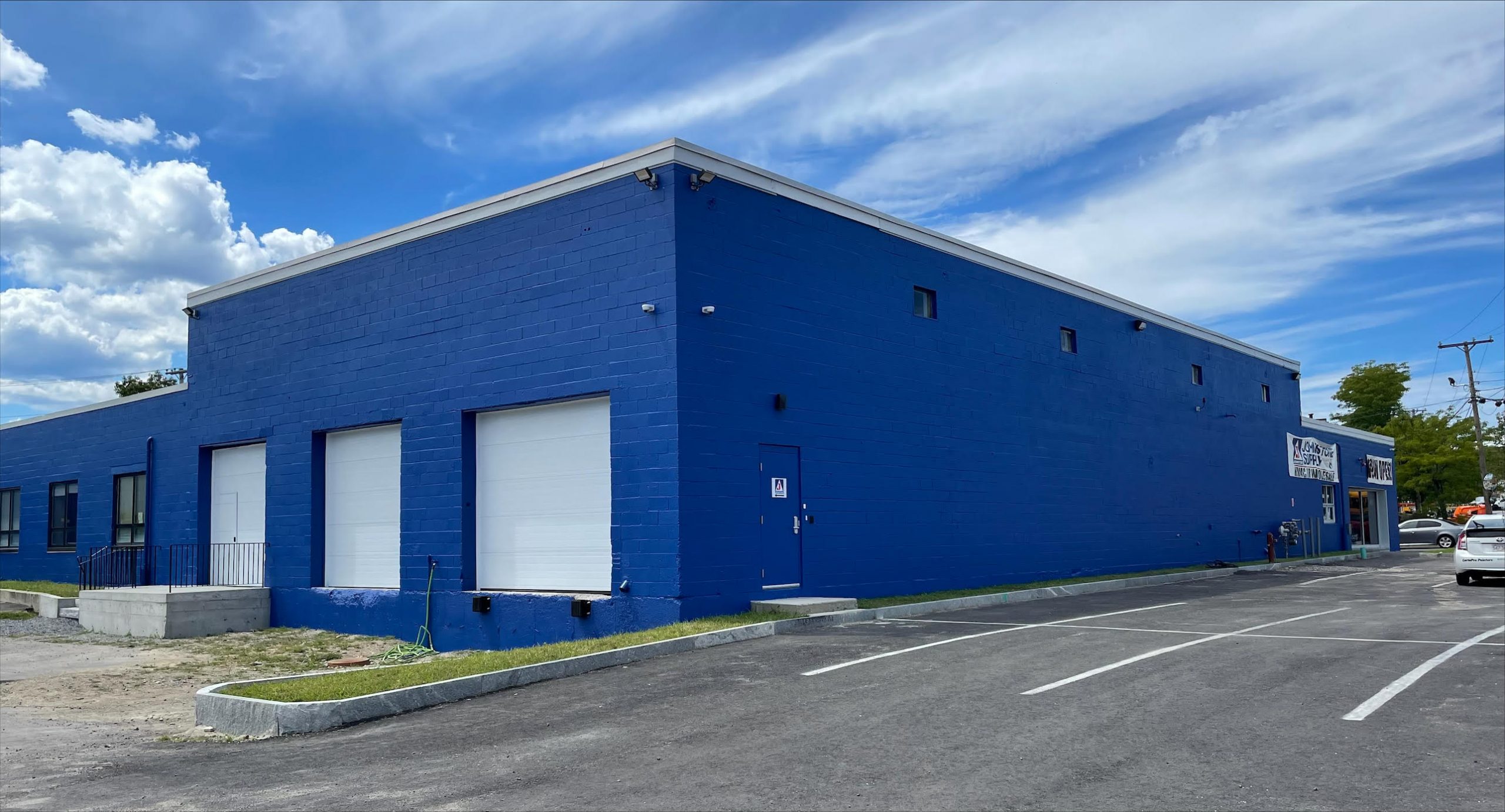 after painting warehouse exterior
