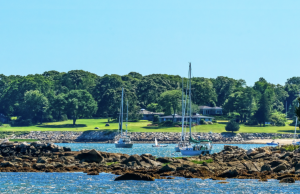 Sailboats and ocean in Dartmouth Massachusetts
