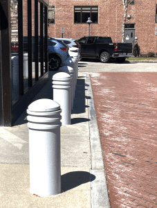 Bollards outside of assisted living