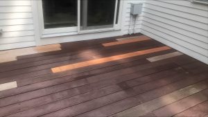 Deck with wood replaced where rotted