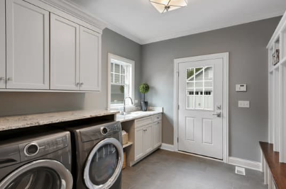 Interior painting of laundry room